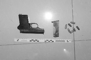 缴获的其中一支手枪