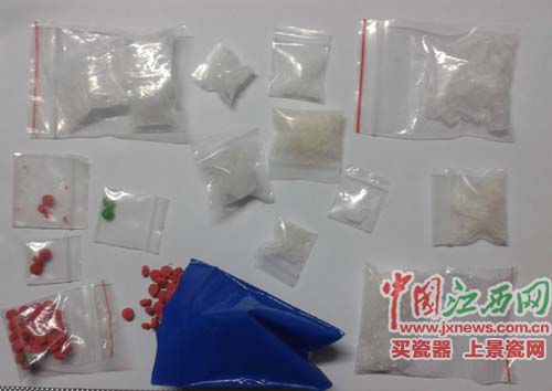 南昌警方缴获的毒品